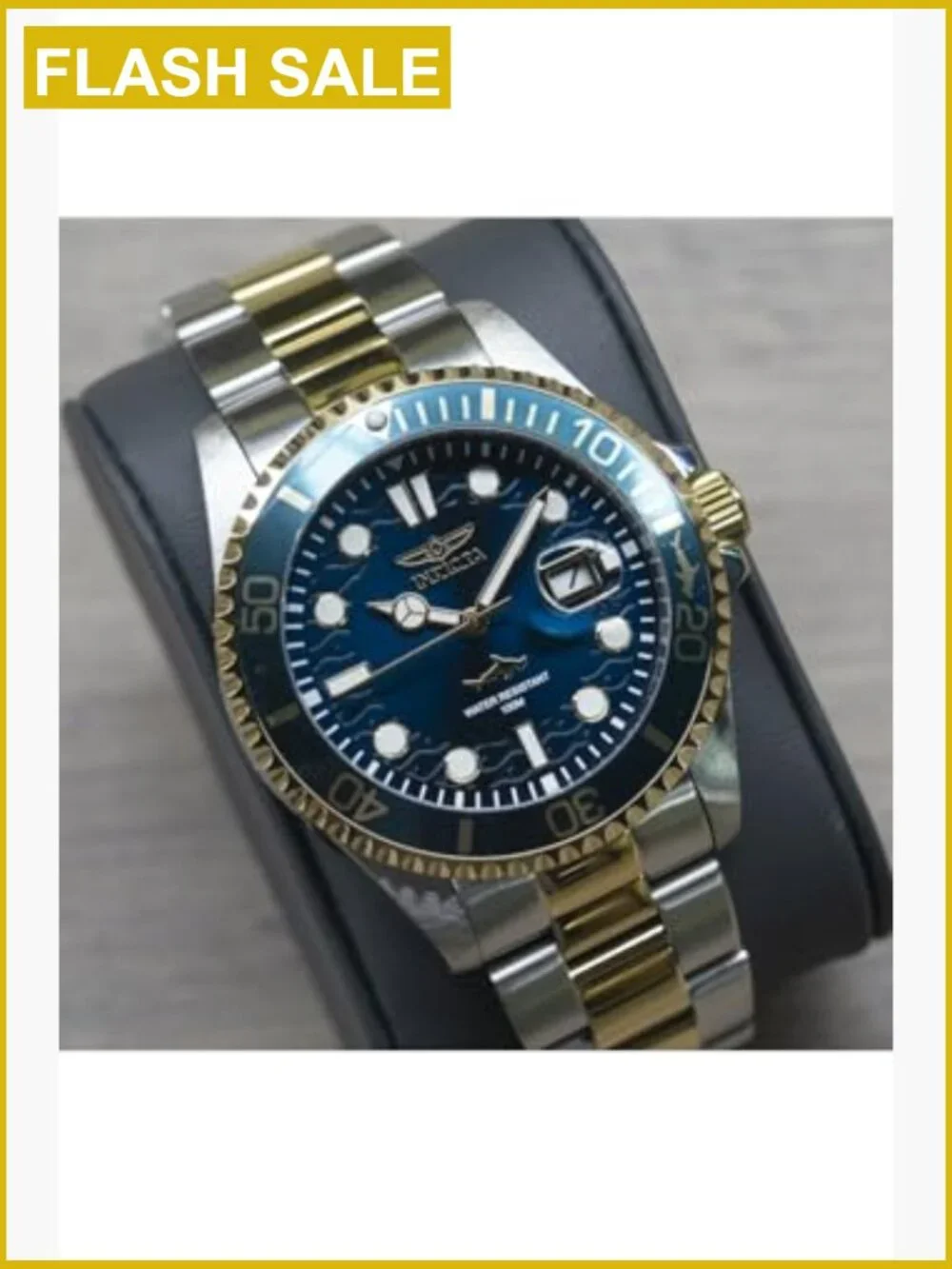 Men's Pro Diver Quartz Watch Stainless Steel 100m Water Resistant